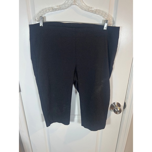 Chico's Pants - Chico's Womens Cropped Pants Polka Dot Black Size 18